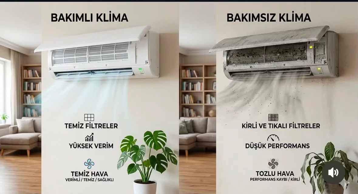 Bakımlı ve bakımsız klima karşılaştırması
